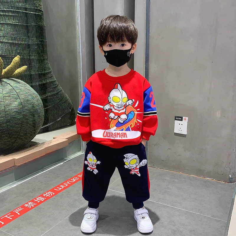Одежда Ultraman, весенне-осенний костюм для мальчиков, новинка 2025 года, детская одежда, весенние свитера для мальчиков, красивые мальчики