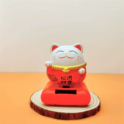 fortune cat decoration car: Car ornaments - 10cm-lucky-treasure-cat