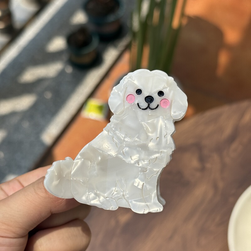 新しい子犬楽しい酢酸クリップテディコーギー漫画動物ヘアクリップダックスフント後頭部サメクリップ|undefined