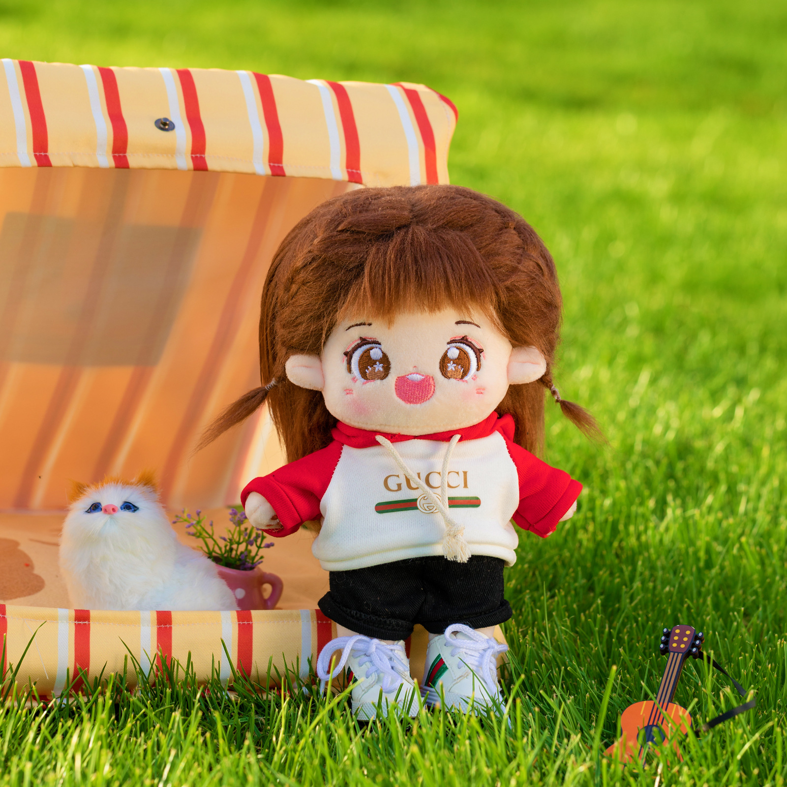 20CM无属性棉花娃娃裸娃无骨架炸毛明星娃娃可换装原创公仔玩偶详情8