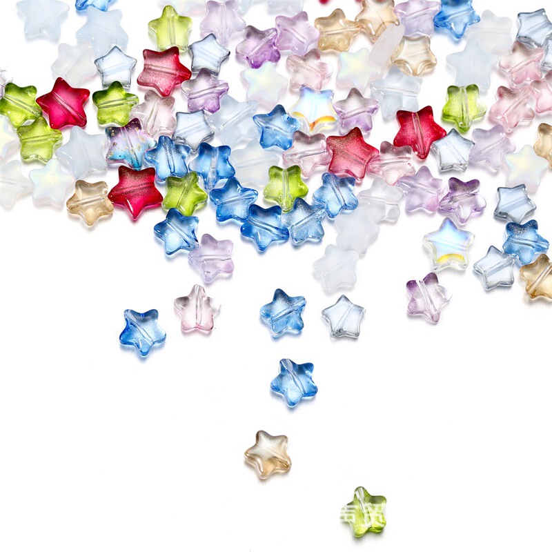 2024 Glass Beads Five-Pointed Star Beads DIY Bracelet Necklace Jewelry Accessories Spacer Beads String Beads Five-Pointed Star Glass Beads 2024 Glass Beads Five-Pointed Star Beads DIY Bracelet Necklace Jewelry Accessories Spacer Beads String Beads Five-Pointed Star Glass Beads