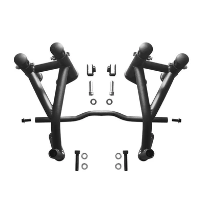 Applicable to QJ Qianjiang competition 800 insurance drop-resistant bumper motorcycle one-word competitive bumper spring head modification accessories (Motorcycle bumper) - black-frosted-spring-head-bumper