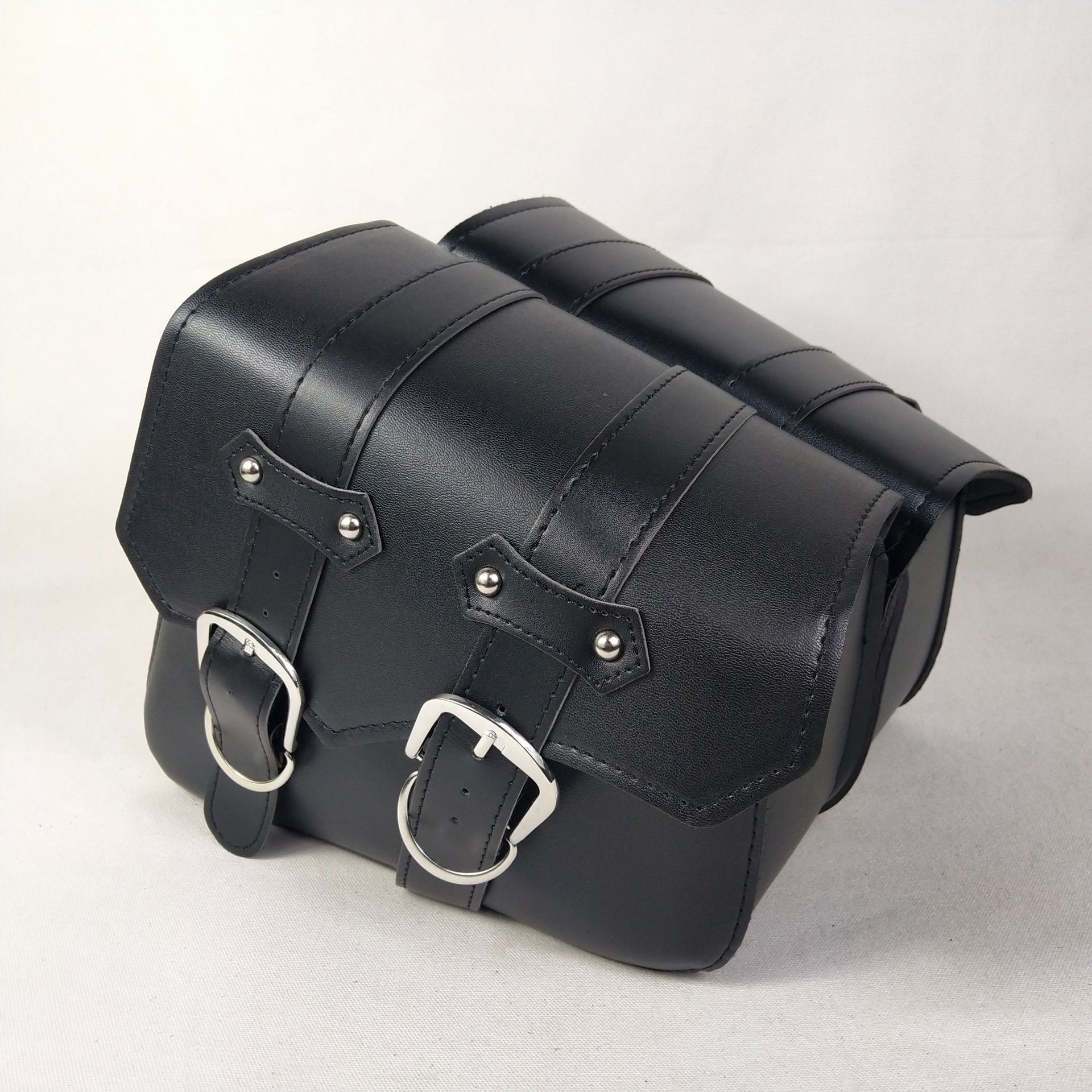 Motocicleta deportista retro bolsa colgante suministros de seguridad duraderos de cuero sintético de color sólido simple bolsa colgante resistente al desgaste