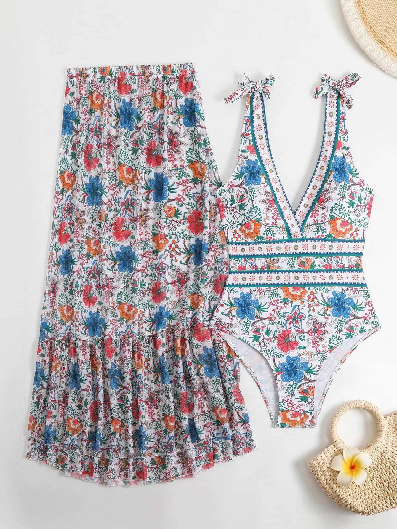 ethnic style one-piece swimsuit women