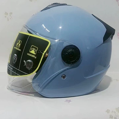 Motorcycle Safety Supplies, Helmet Men's Electric Car Helmet - blue-new-thick-four-seasons