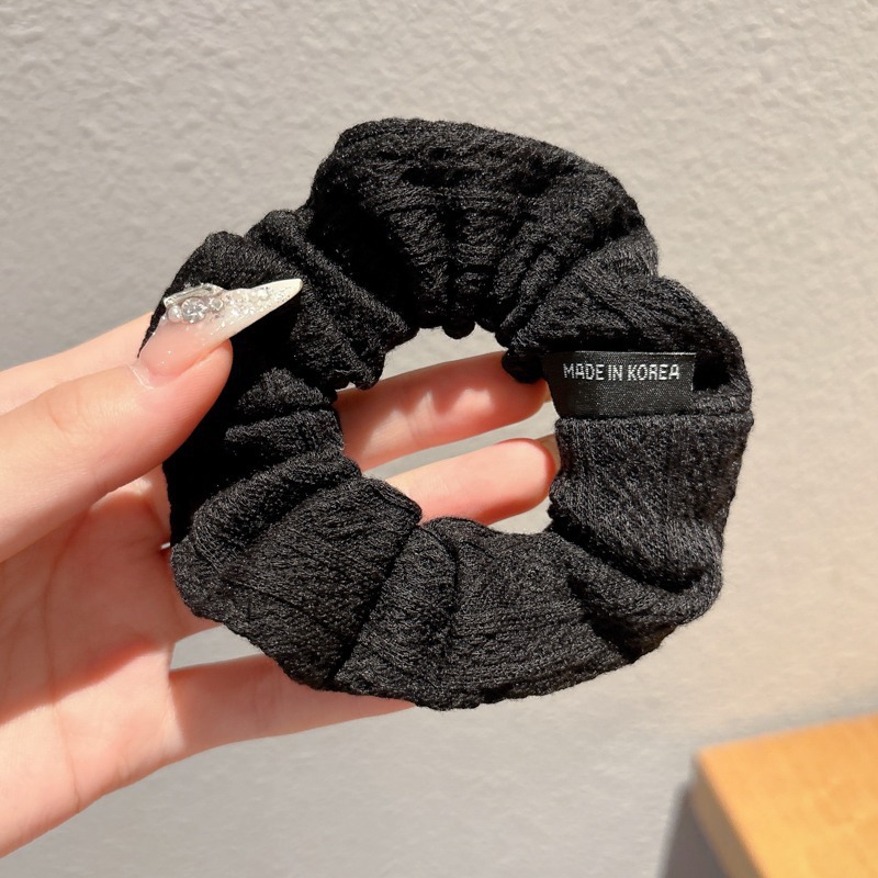 Lazo para el cabello de intestino grueso de encaje de alta calidad de Corea para mujer, banda elástica y duradera, bufanda cuadrada de todo fósforo, cuerda para la cabeza, accesorios para el cabello