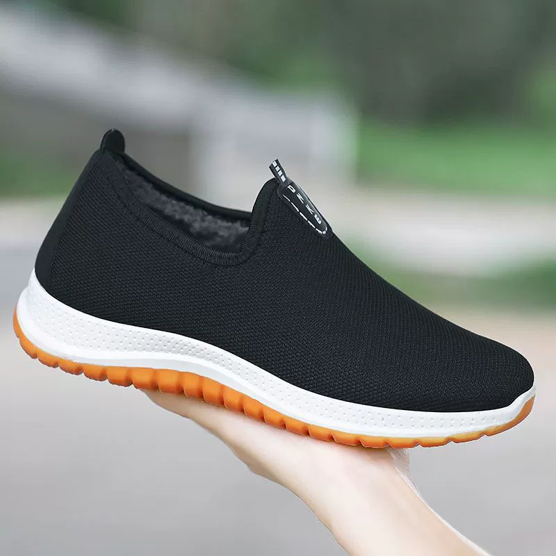 Warm slip-ons, footwear, keep warm boots, non-slip shoes for mother, for middle age