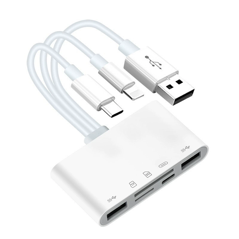 Картридер Type-C для Apple, Android, Huawei, универсальный 3-в-1 для TF/SD-карт, OTG адаптер
