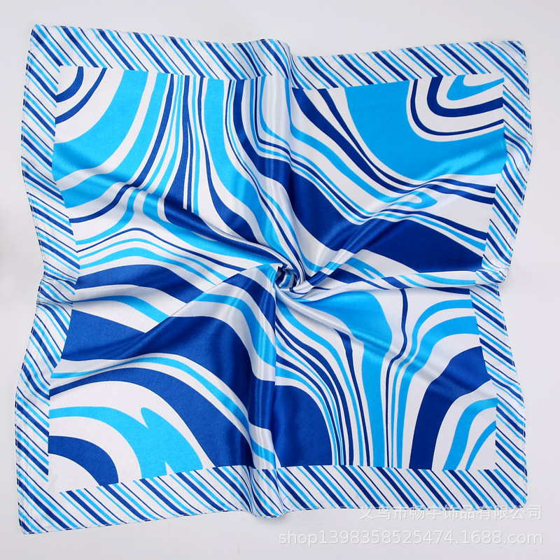 Silk scarf small square scarf professional female bank hotel stewardess aviation tooling business spring and autumn collar flower shirt collar decoration