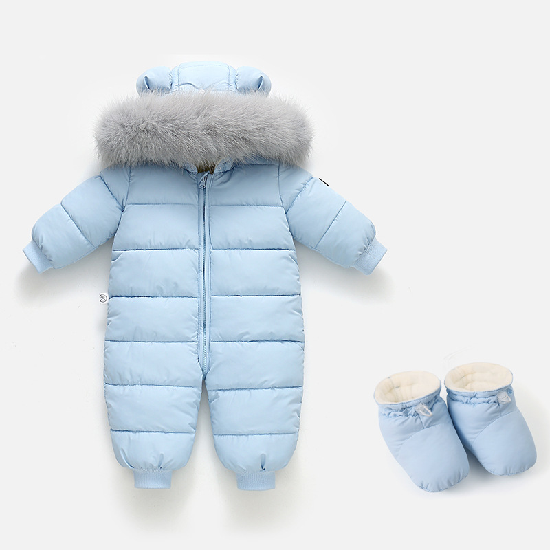 하늘색 2 피스 “옷 + 신발]