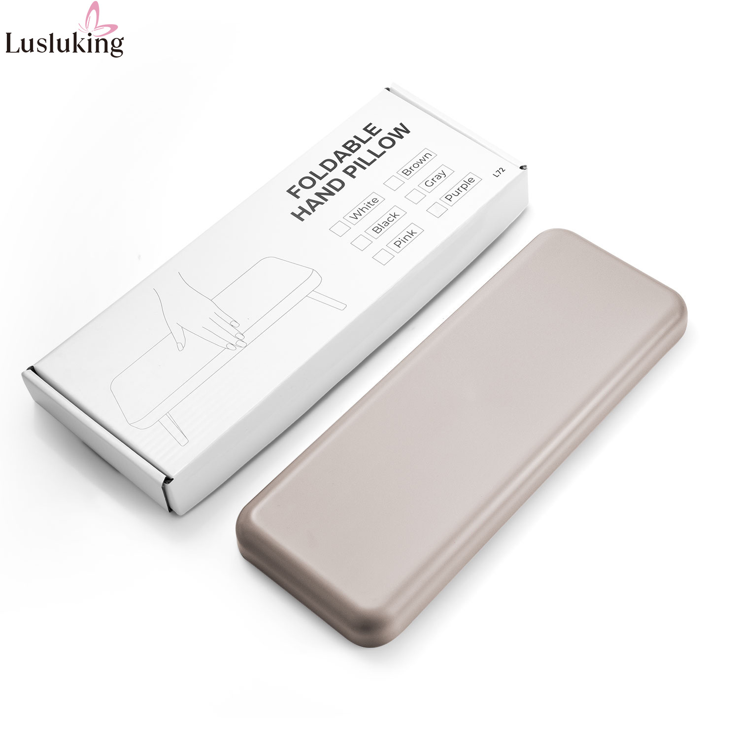 Transfronterizos manicuría almohada plegable y alta luz manicuría almohada de mano de plástico manicuría tienda de manicuras muñeca soporte almohada al por mayor