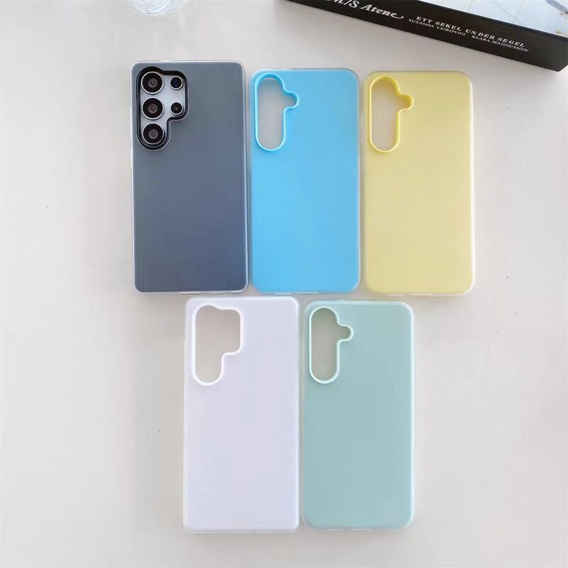 Simple Protective Case Suitable for Samsung S25Ultra S26 Mobile Phone Case S24 Pure Color A56 Jelly Two-In-One A16