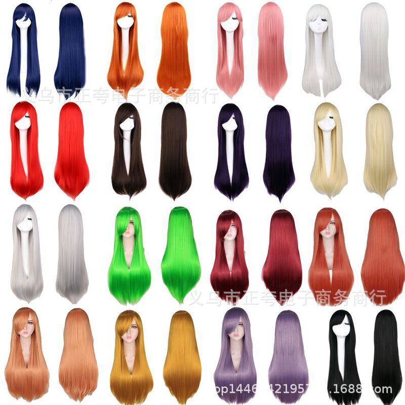 Cos wig 80cm long straight cartoon wig European and American wig AliExpress ebay wigs a generation of hair Cos wig 80cm long straight cartoon wig European and American wig AliExpress ebay wigs a generation of hair