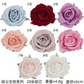 仿真玫瑰花头批发 diy手工插花装饰假花拍摄道具 婚庆花墙布置