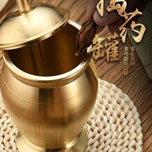 铜捣药罐杵子药盅擂钵臼缸研钵臼黄铜盅捣碎捣蒜泥器研磨器