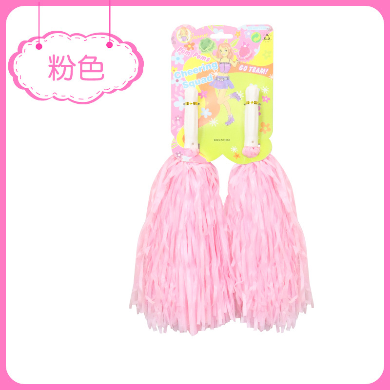 Pompones de Cheerleading de Plástico con Mango Artesanal para Baile