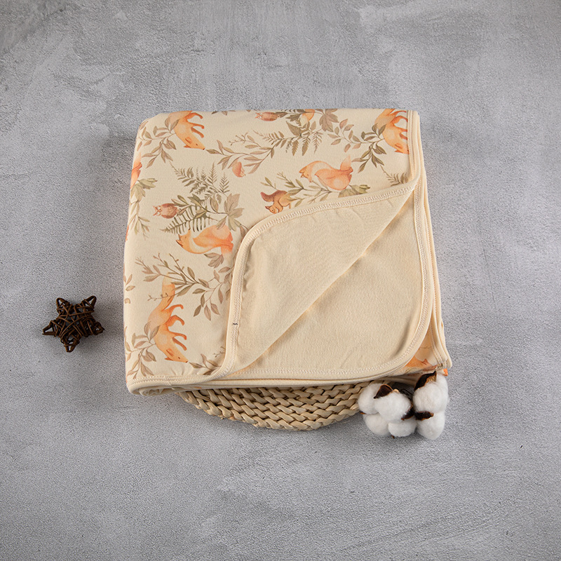 Estilo nórdico bebé edredón de doble capa engrosada toalla 120*120cm primavera y otoño cálido manta de algodón puro 2023 Nuevo