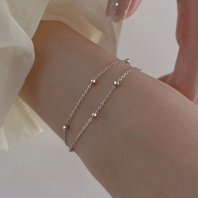 Rongshang Jewelry Simple Double-Layer Beaded Bracelet for Women Cross-Border Jewelry