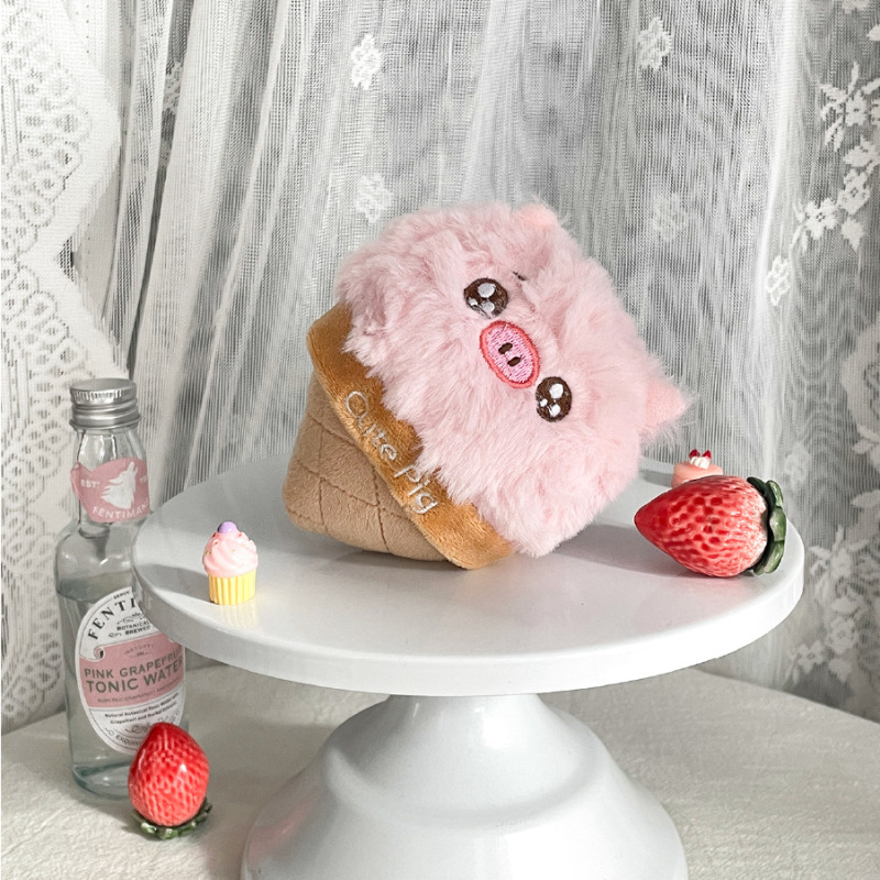 趣味のシミュレーションの食べ物のぬいぐるみのぬいぐるみのペンダントのキーホルダーのタコのサンドイッチの人形は牛の角のカバンの子供を賛美することができます。|undefined