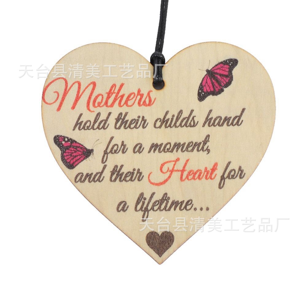 100mm love madera pieza colgante 1 paquete