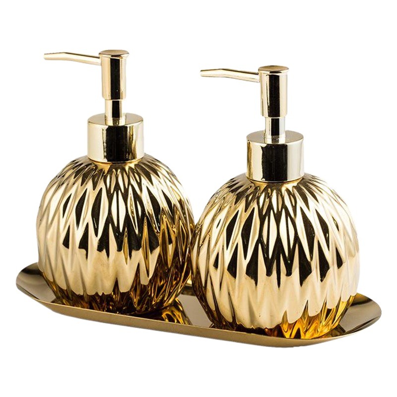 Desinfectante de manos de lujo ligero de cerámica sub-Botella Gel de ducha Botella de loción de champú Hotel B & B botella de prensa de baño