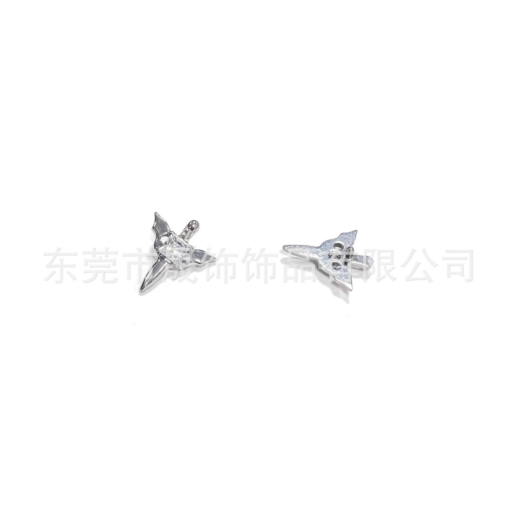 F136 Titanium Alloy 天使之剑 Ear Stud Studded 方 Cubic Zirconia Helix Cartilage Stud G23 Titanium Internal Thread Piercing Jewelry 头