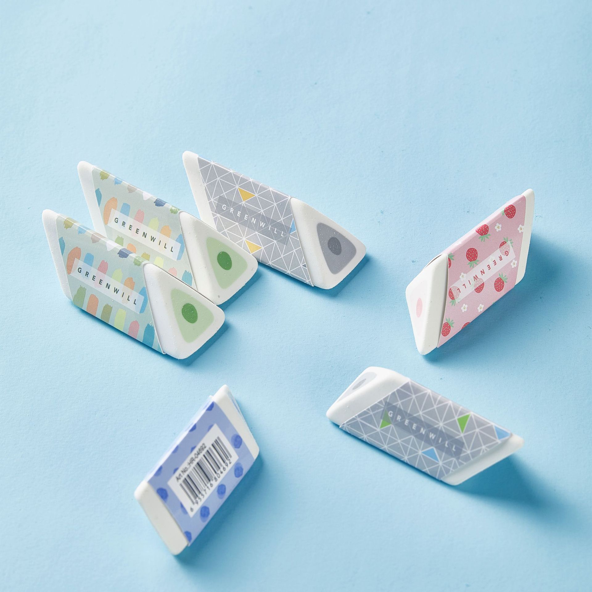 Triángulo diagonal sandwich borracha borracha borracha para lápiz de diseño creativo suministros estudiantiles