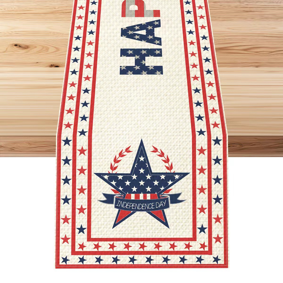 Nuevo día independiente lino impreso mesa bandera de mesa Amazon transfronterizo anti-contaminante aislamiento térmico manto de mesa decoración de mesa al por mayor