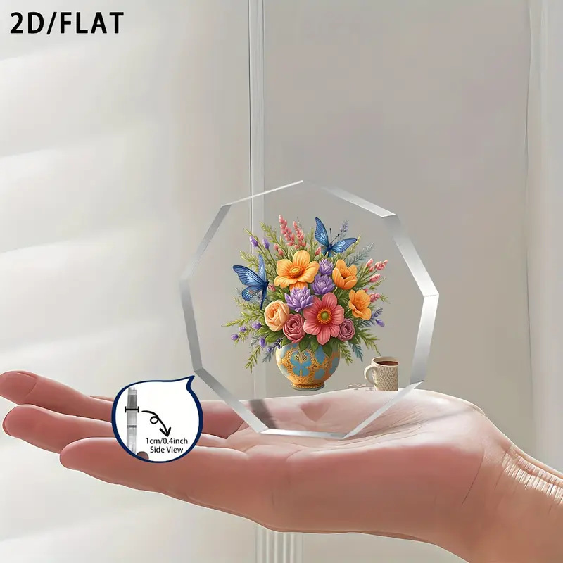 Amazon 新製品ホットセール透明九角形アクリル蝶飾りデスクトップ装飾工芸品テーブルセッティング|undefined