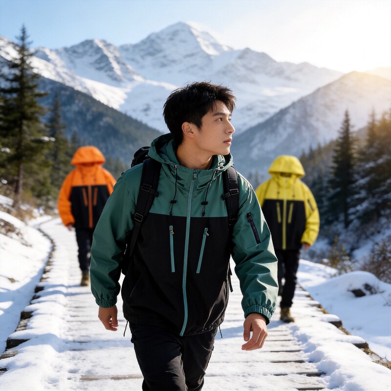 2025 Autumn New Men's Trendy Brand Jacket Loose Casual Jacket Outdoor Mountaineering Ski Jacket Top Men