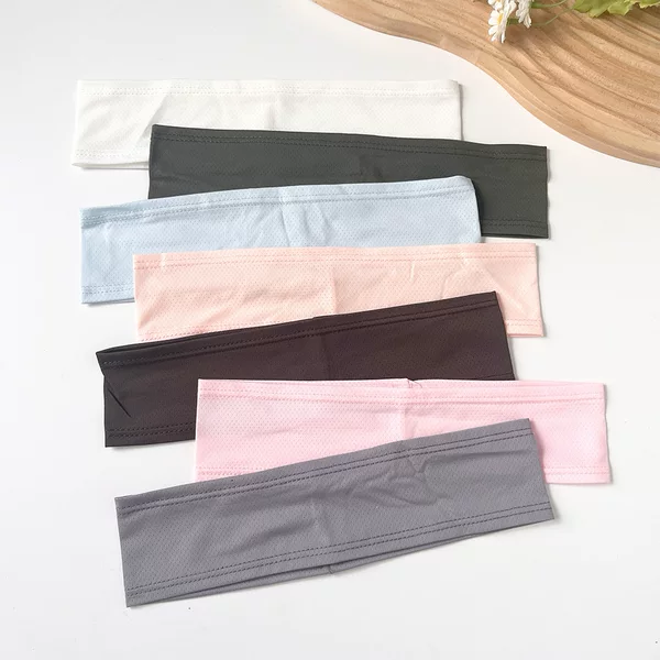 Cross-Border Ice Silk Hairband Mesh Breathable Yoga Hairband Antiperspirant Headband Sweatband Sports Fitness Badminton Hair Accessories