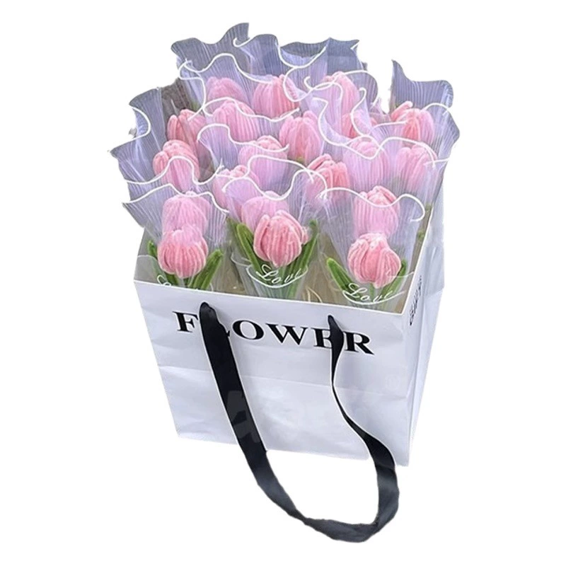 Креативный букет из тюльпанов в форме спирали, набор для рукоделия своими руками, подарок для сотрудников и пожилых людей на выпускной сезон, цветы в подарок