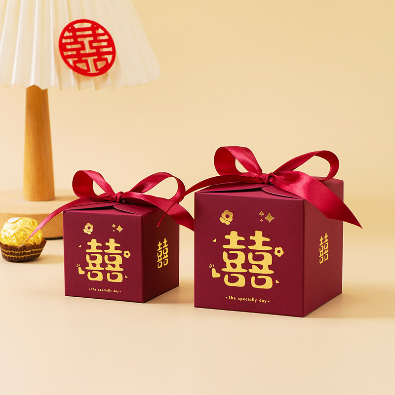 꽃 기쁨 + 버건디 리본