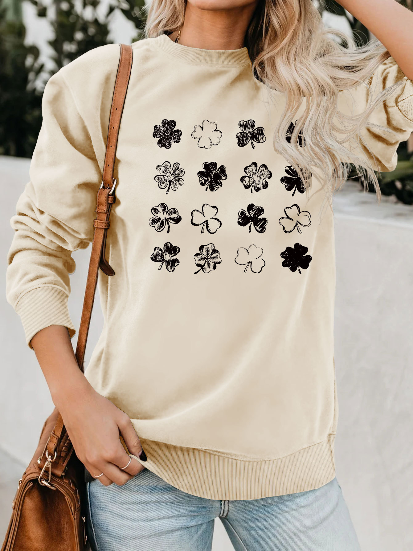 Women's Hoodies Long Sleeve Casual Streetwear Shamrock display picture 4