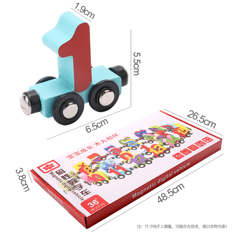 Los niños educativos magnéticos 27-Sección Digital carta de tren de montaje de arrastre de tráfico de animales de jardín de infantes juguetes de educación temprana