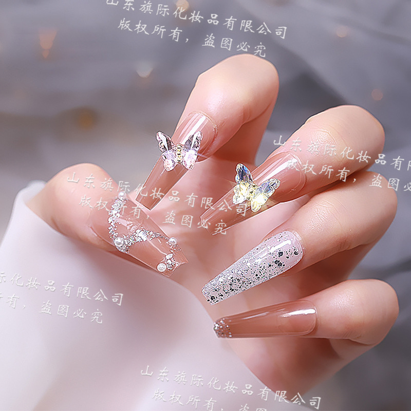 Transparent elite three dimensional nail polish for manicure with…