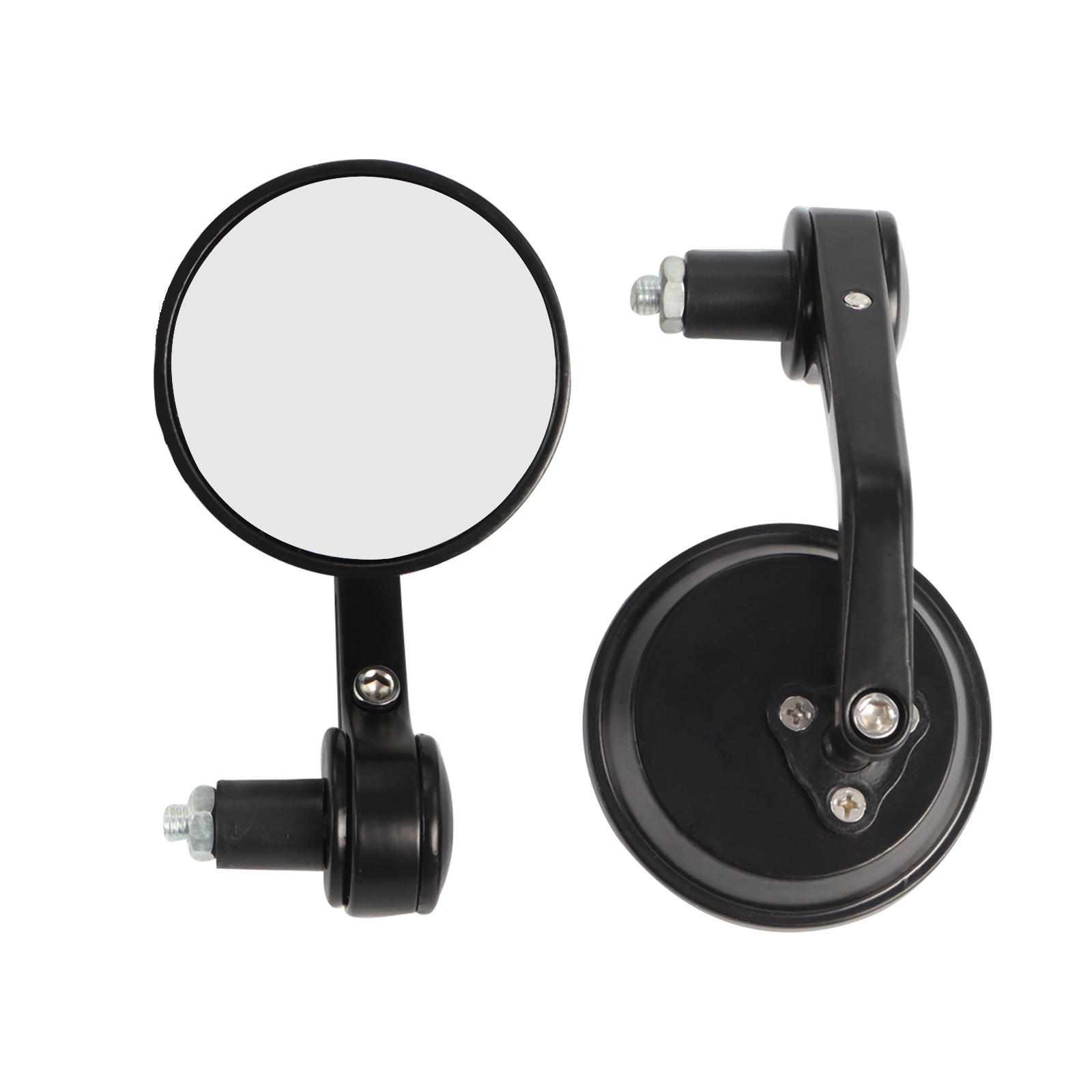 Motorcycle rearview mirror 7/8 modified rearview mirror moped handlebar mirror 22mm all aluminum round handlebar mirror
