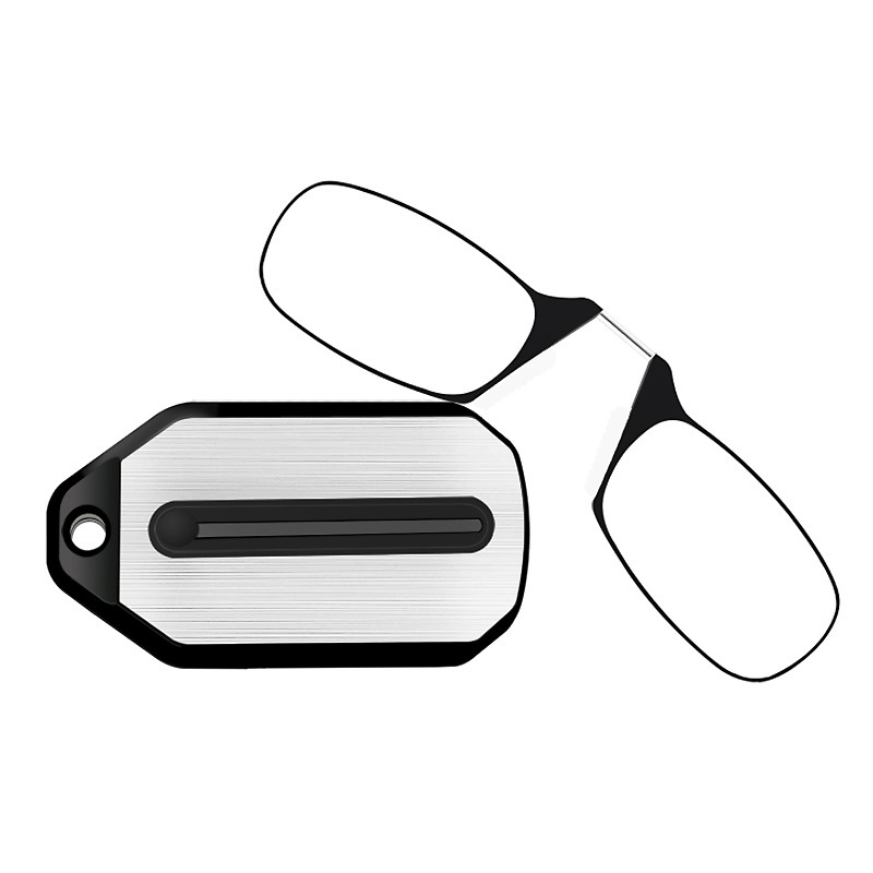 Factory Store in stock clip nose reading glasses silicone nose pad keychain men and women portable one piece without glasses legs super light Factory Store in stock clip nose reading glasses silicone nose pad keychain men and women portable one piece without glasses legs super light