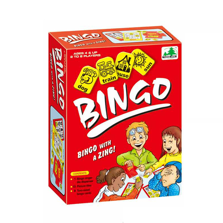 English Cross-Border Kidsren's Educational Games Bin Go Game Bingo Game English Word Learning Toys