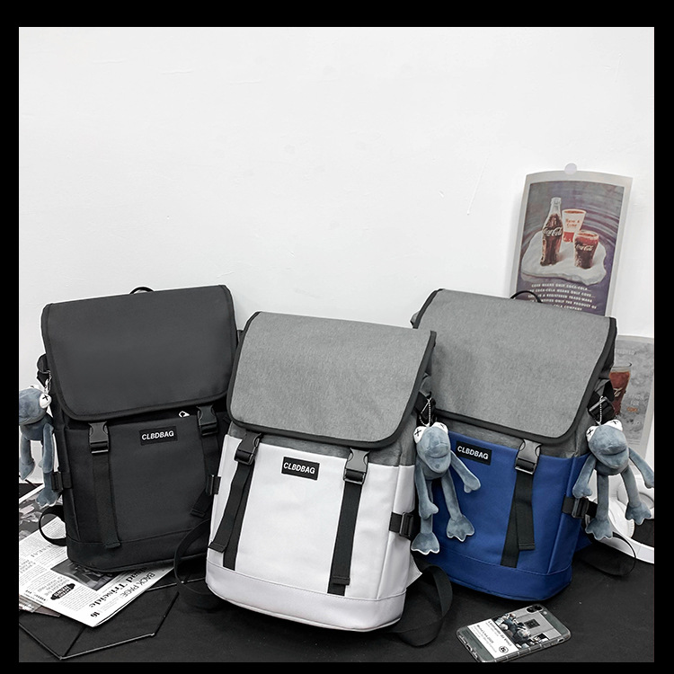 Backpack Korean Fashion Rucksack College Student School Bag Trend Travel Bag Computer Bag display picture 19