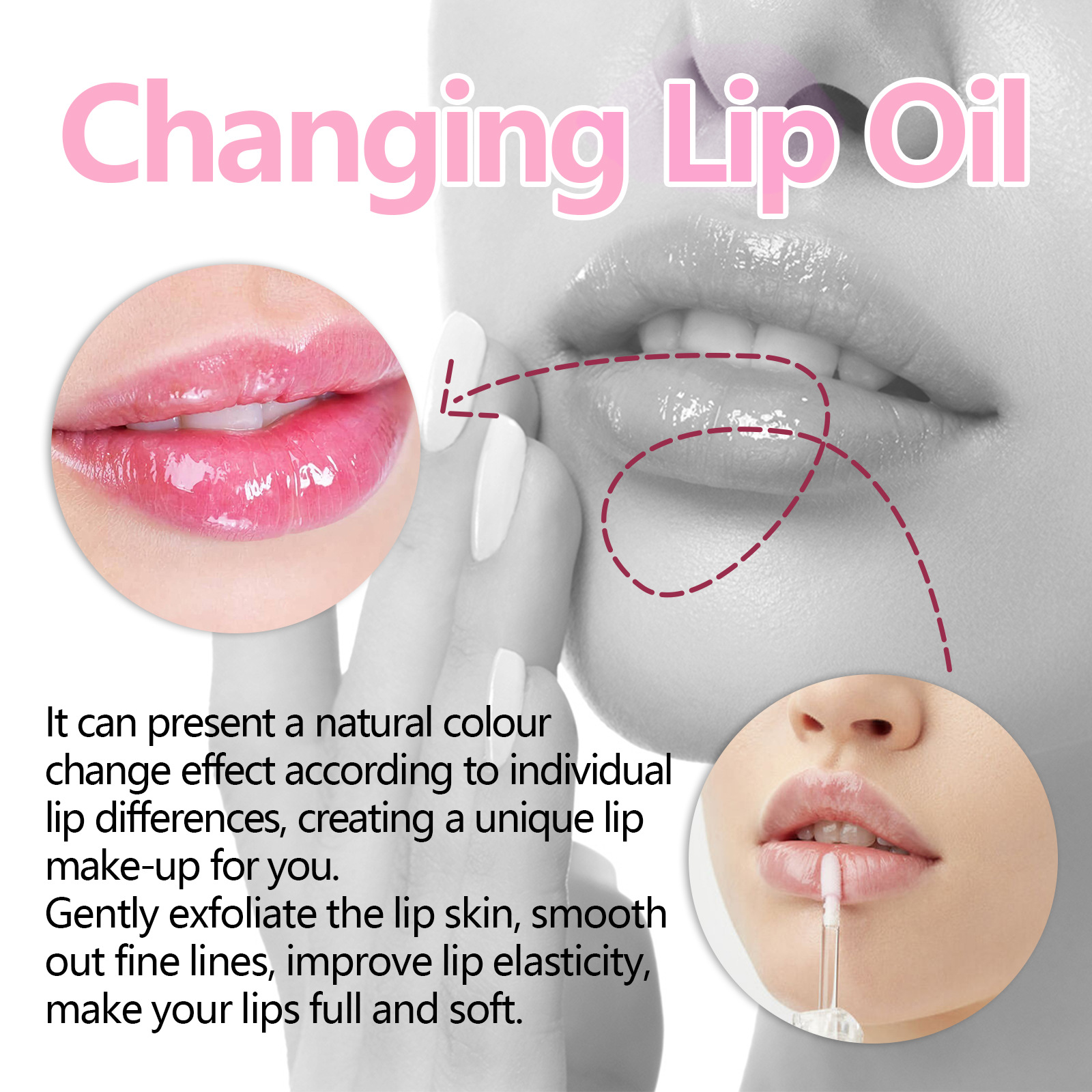 Color Changing Lip Protection Oil Lightens smoothes fine lines on the lips, moisturizes prevents dryness,_voghion.com