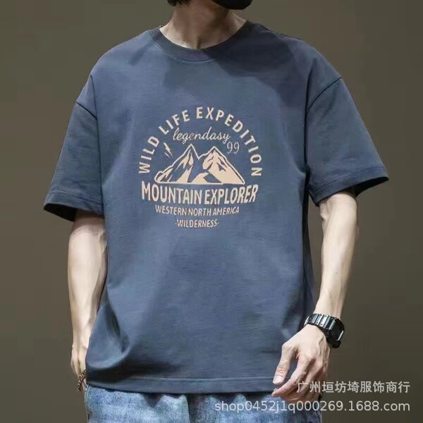 Cotton summer short sleeve T-shirt