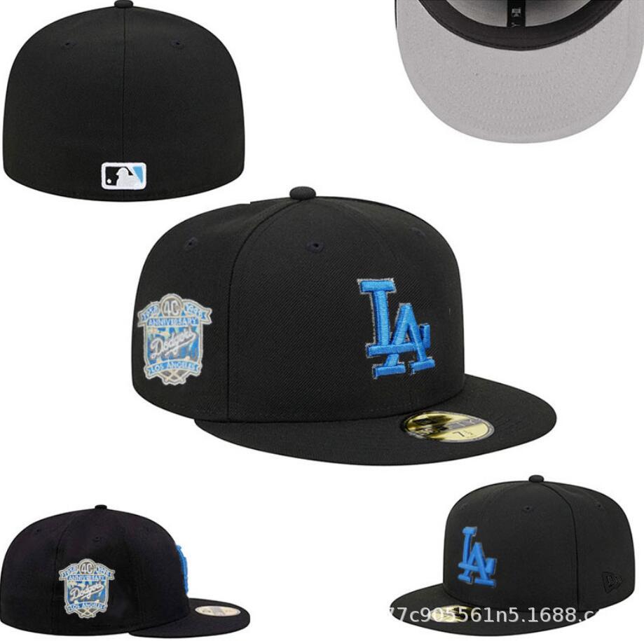 Nueva gorra de béisbol de LA con visera plana, gorra deportiva informal de estilo hip-hop cerrada, gorra de talla moderna de estilo coreano, gorra unisex bordada.