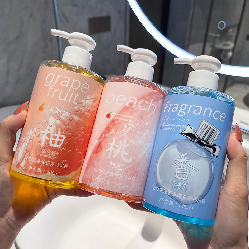 Duobicom amino acid fragrance shower gel encounter perfume shower gel peach summer anti-mite lasting fragrance Duobicom amino acid fragrance shower gel encounter perfume shower gel peach summer anti-mite lasting fragrance