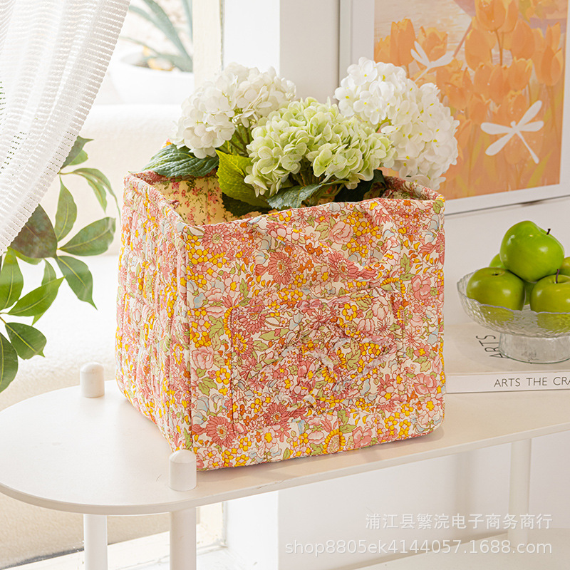 対外貿易輸出家庭布芸収納バスケット韓国式田園風携帯下着雑物整理枠機洗濯収納バスケット