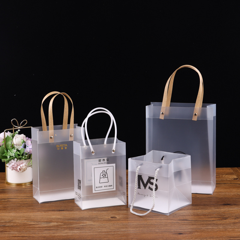 Transparent Pp Gift Tote Bag Pvc Plastic Packaging Bag Printed Frosted High-End Cosmetic Tote Bag Wholesale Transparent Pp Gift Tote Bag Pvc Plastic Packaging Bag Printed Frosted High-End Cosmetic Tote Bag Wholesale