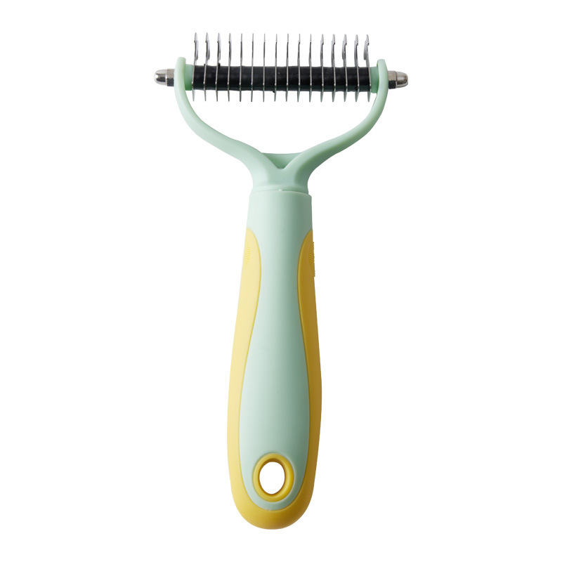 Peine de nudo abierto para mascotas de nuevo estilo Peine para gatos Peine para perros Peine de hilera grande Peine de acero Peine de pelo flotante Peine de limpieza de pelo de perro spot al por mayor