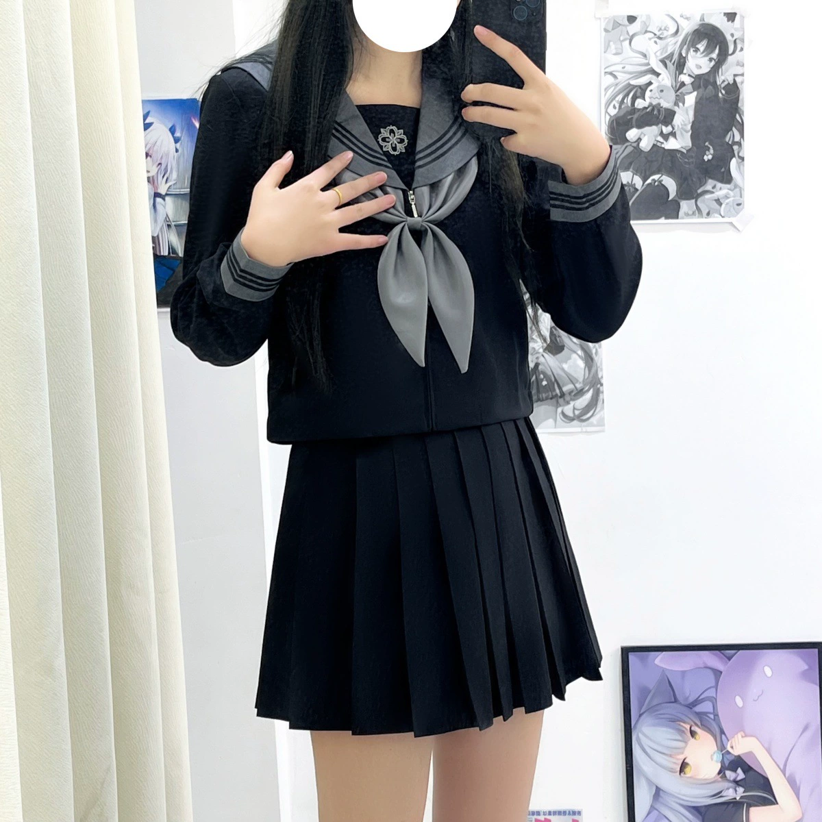 [Cross Sakura] Оригинальная форма JK, крутой матросский костюм в стиле девушки, японский стиль, стильная форма для милых девочек, школьная форма, выпускная форма