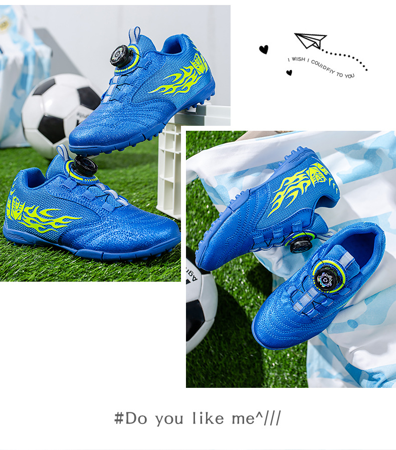 Chaussures de foot pour garçon avec fermeture à boucle_voghion.com