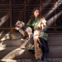 藏族拉萨绿色藏袍新款民族旅游西藏旅拍服饰写真藏装藏式演出服装